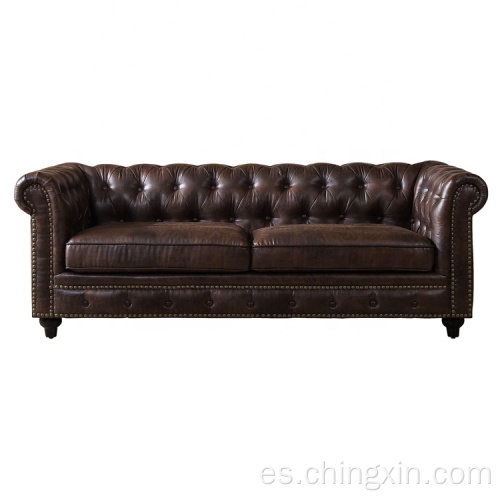 Muebles de sala de estar del sofá del sofá de Chesterfield copetudo KD del estilo americano